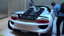 Spoiler goes UP on the Porsche 918 Spyder at Frankfurt 2013