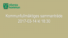 Kommunfullmäktiges sammanträde 2017-03-14