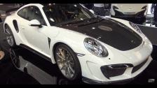 [4k] TopCar Porsche 991 Turbo S with 24 carat GOLD interior details at Top Marques Monaco 2015