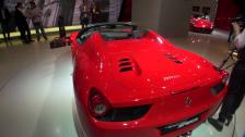 Red Ferrari 458 Spider in detail Frankfurt Salon IAA 2011