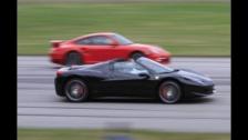 Ferrari 458 Spider top DOWN vs Porsche 911 Turbo PDK Aerokit