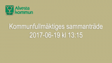 Kommunfullmäktiges sammanträde 2017-06-19
