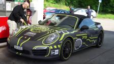 Fueling up 918 Spyder, Aventador SV, F12 TdF Germany Gumball 3000 Dublin to Bucharest 2016