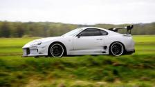 1080p: Lambo LP560-4 vs Toyota Supra 646 RWHP in the dry