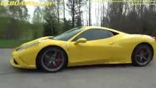 Ferrari 458 Speciale vs HGP VW Golf VI R 3.6 Bi-Turbo in 4k Ultra HD