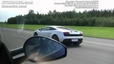 HD: Ferrari 599 GTB F1 vs Lamborghini LP560-4 Gallardo: GTBOARD.com