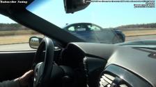 BMW M5 F10 vs Corvette Z06 from the Corvette x 3 races from the Corvette!