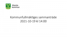 Kommunfullmäktiges sammanträde 2021-10-19