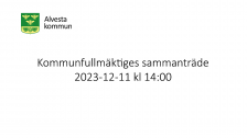 Kommunfullmäktige 2023-12-11