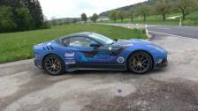 180 degrees walkaround Ferrari F12TdF and Volvo transporter Gumball 3000 2016 Dublin to Bucharest