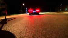 Launching with ESP off Audi RS6 Avant at night