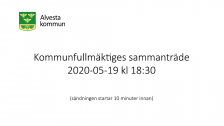 Kommunfullmäktiges sammanträde 2020-05-19