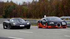 Bugatti med 1200 hk sätts mot Sveriges stolthet Koenigsegg Agera R. Vem vinner?