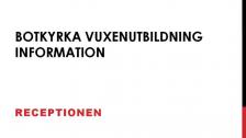 Information om receptionen - på tigrinja