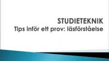 Tips inför ett prov - läsförståelse (franska)