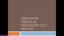 Ordföljd påståenden och frågor