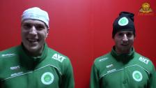 Kristianstad IK - Acke Ringström & Amil Krupic efter 3-2 mot HHC